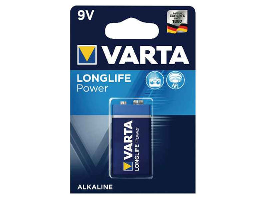 Pile alcaline Varta Bloc d\'alimentation ?lectrique longue dur?e. 9V (1 pcs)