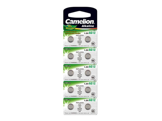 Pack de 10 piles Camelion Alcaline AG12 0% Mercury/Hg