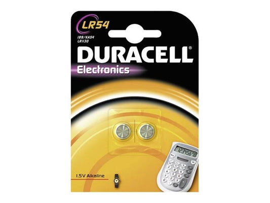 Pack de 2 piles bouton Duracell LR54 (AG10)