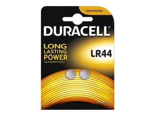 Pack de 2 piles bouton Duracell LR44