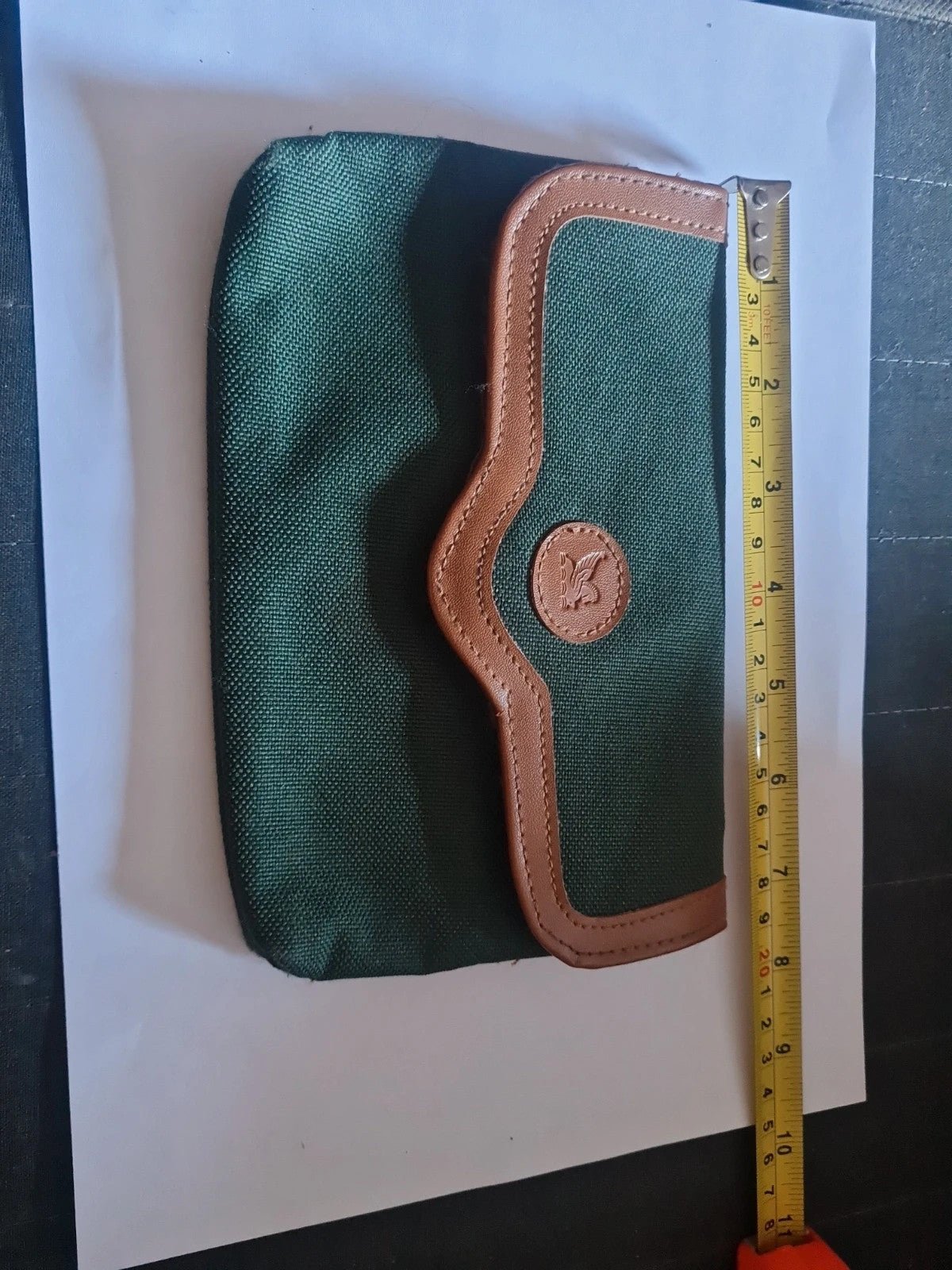 Pochette verte 18 x 12 cm be