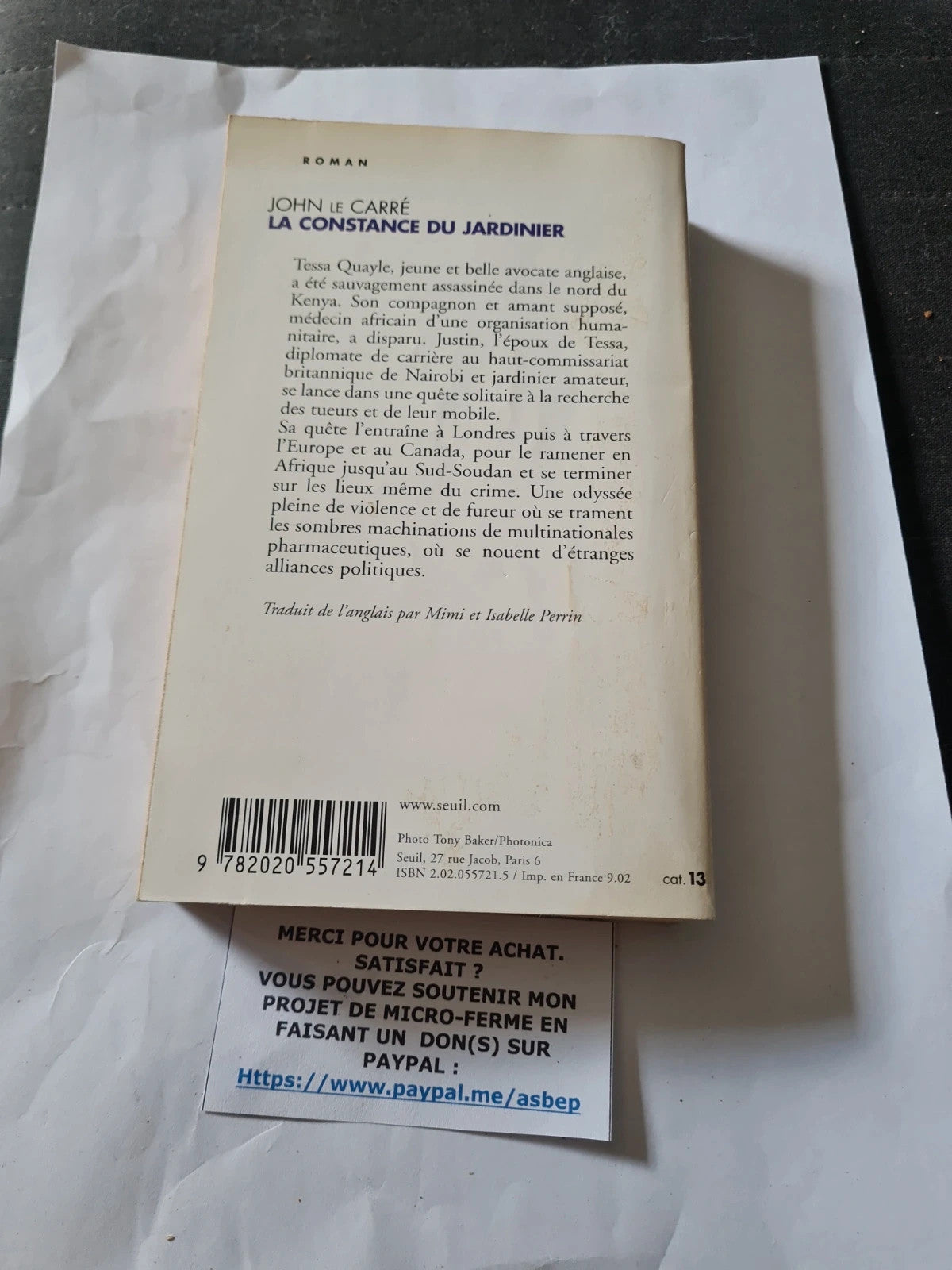 La constance du jardinier,  John le carré