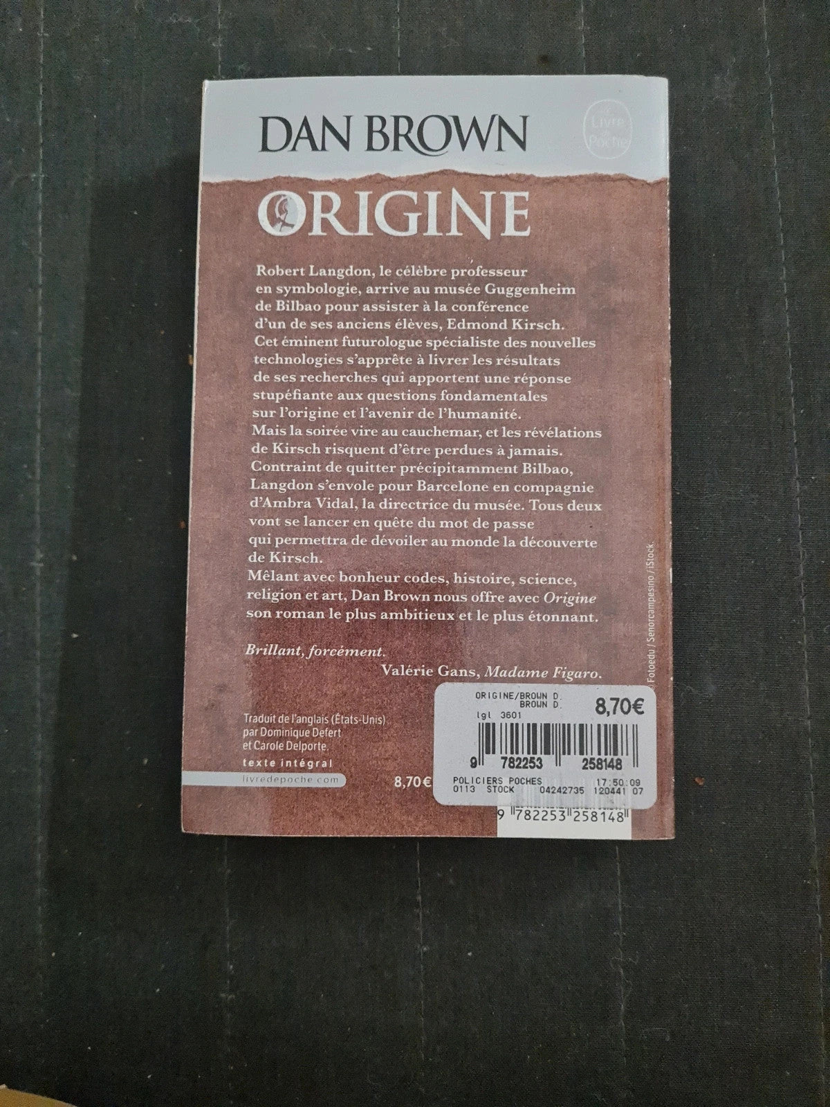 Origine, Dan Brown