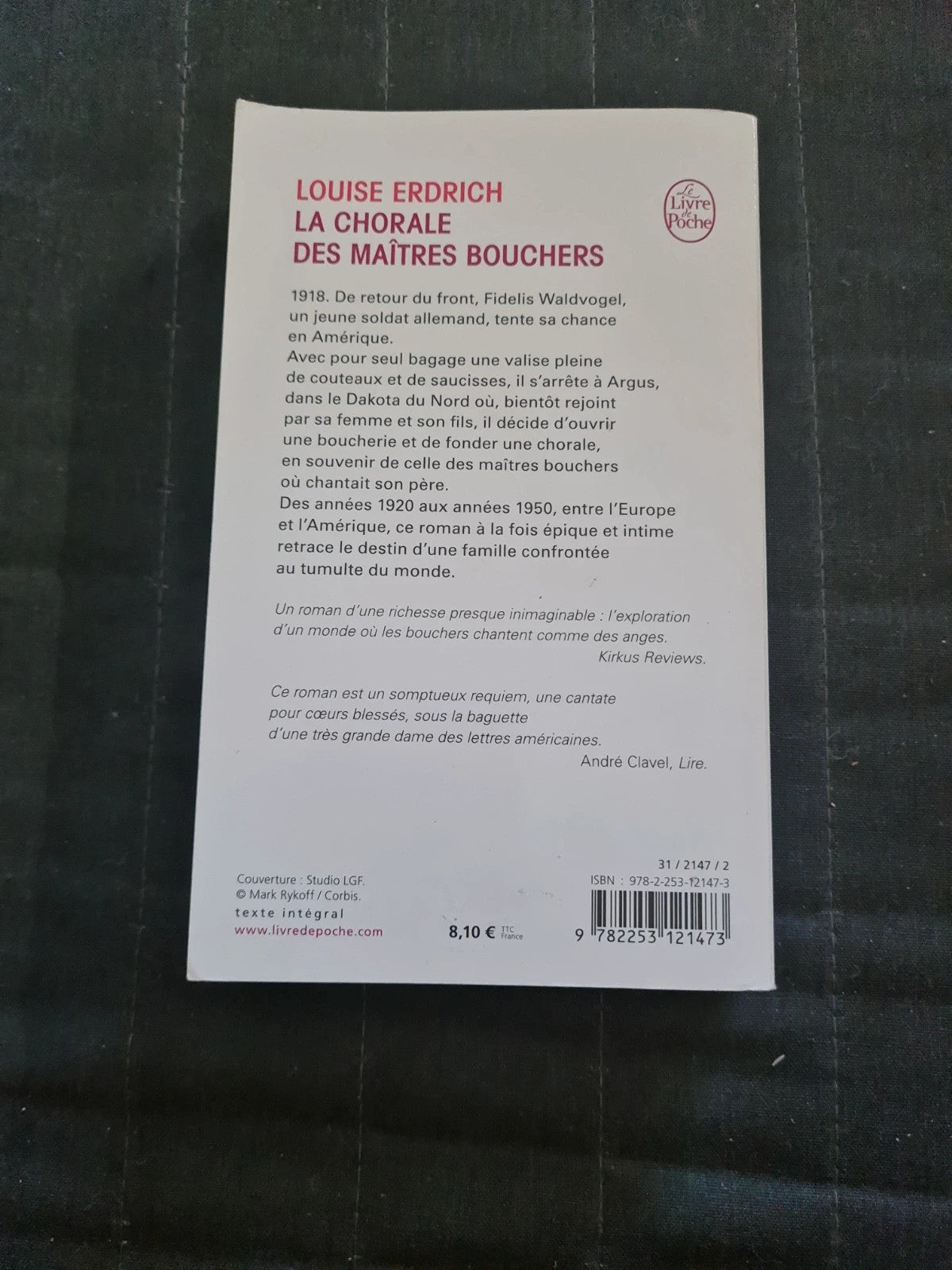 La chorale des maîtres bouchers, Louise Erdrich, Isabelle Reinharez