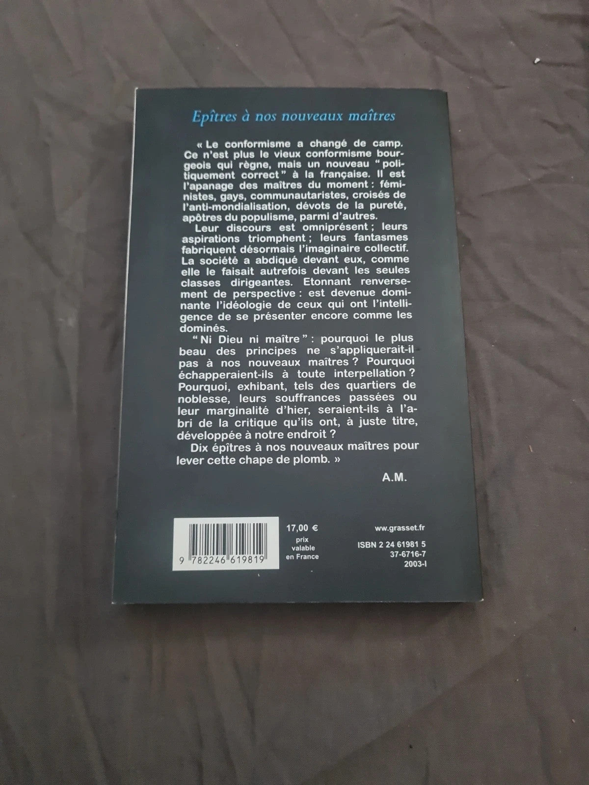 Epîtres À Nos Nouveaux Maîtres - Alain Minc