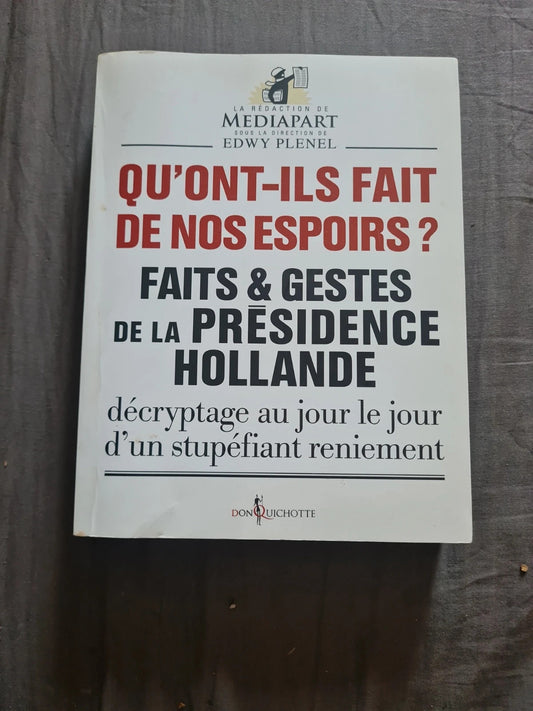 Qu'on t'il fait de nos espoirs ? , Mediapart