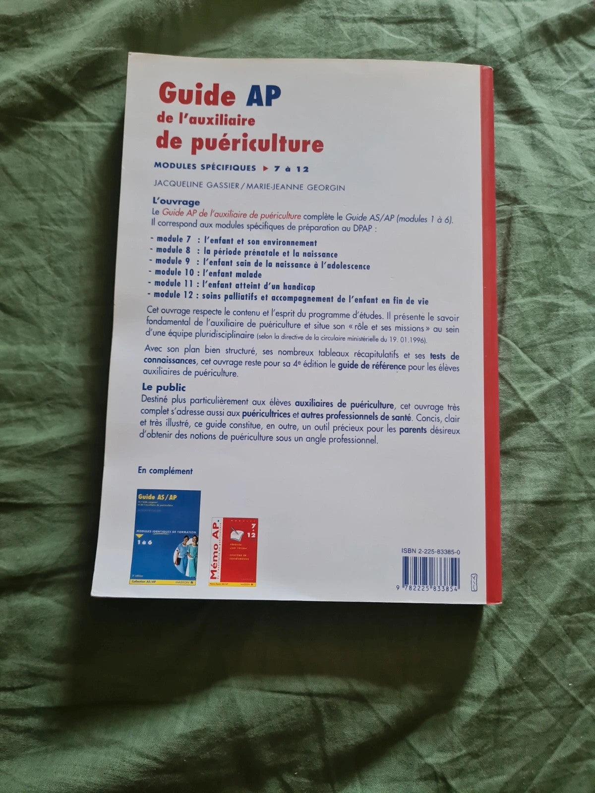 Guide AP de l'auxiliaire de puériculture modules spécifiques 7 à 12