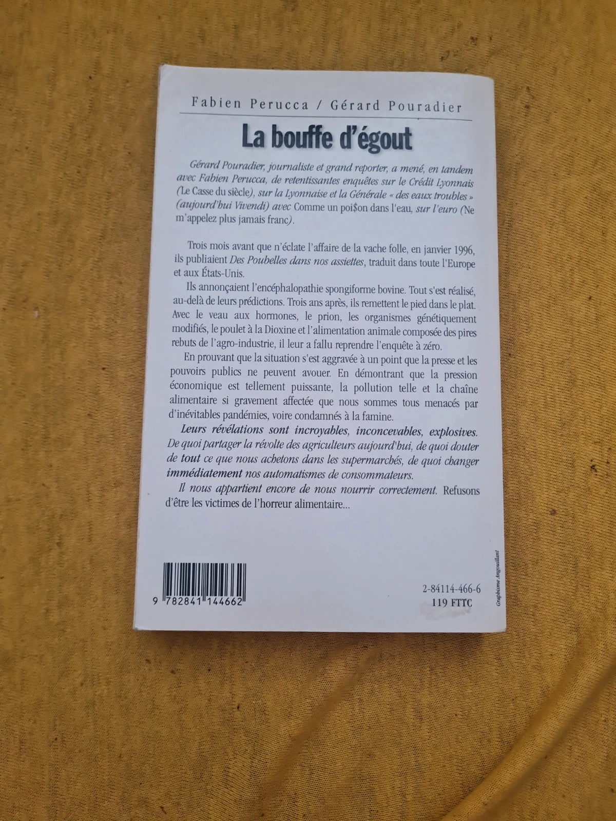 La bouffe d'égout,  Fabien Perucca , Gérard Pouradier