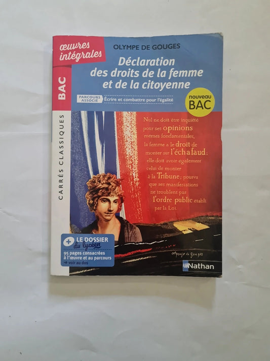 Déclaration des droits de la femme et de la citoyenne,  Olympe de Gouges