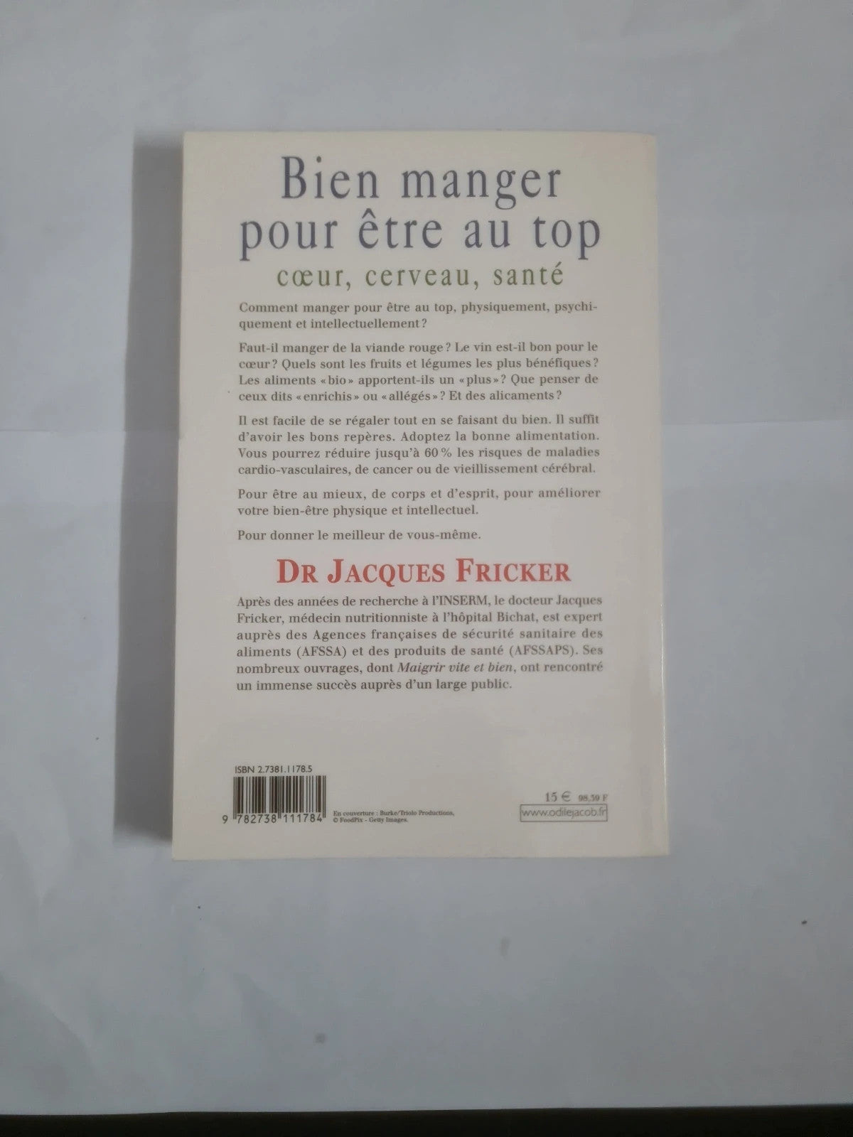 Bien manger pour être au top coeur,  cerveau,  santé,  Dr Jacques Fricker