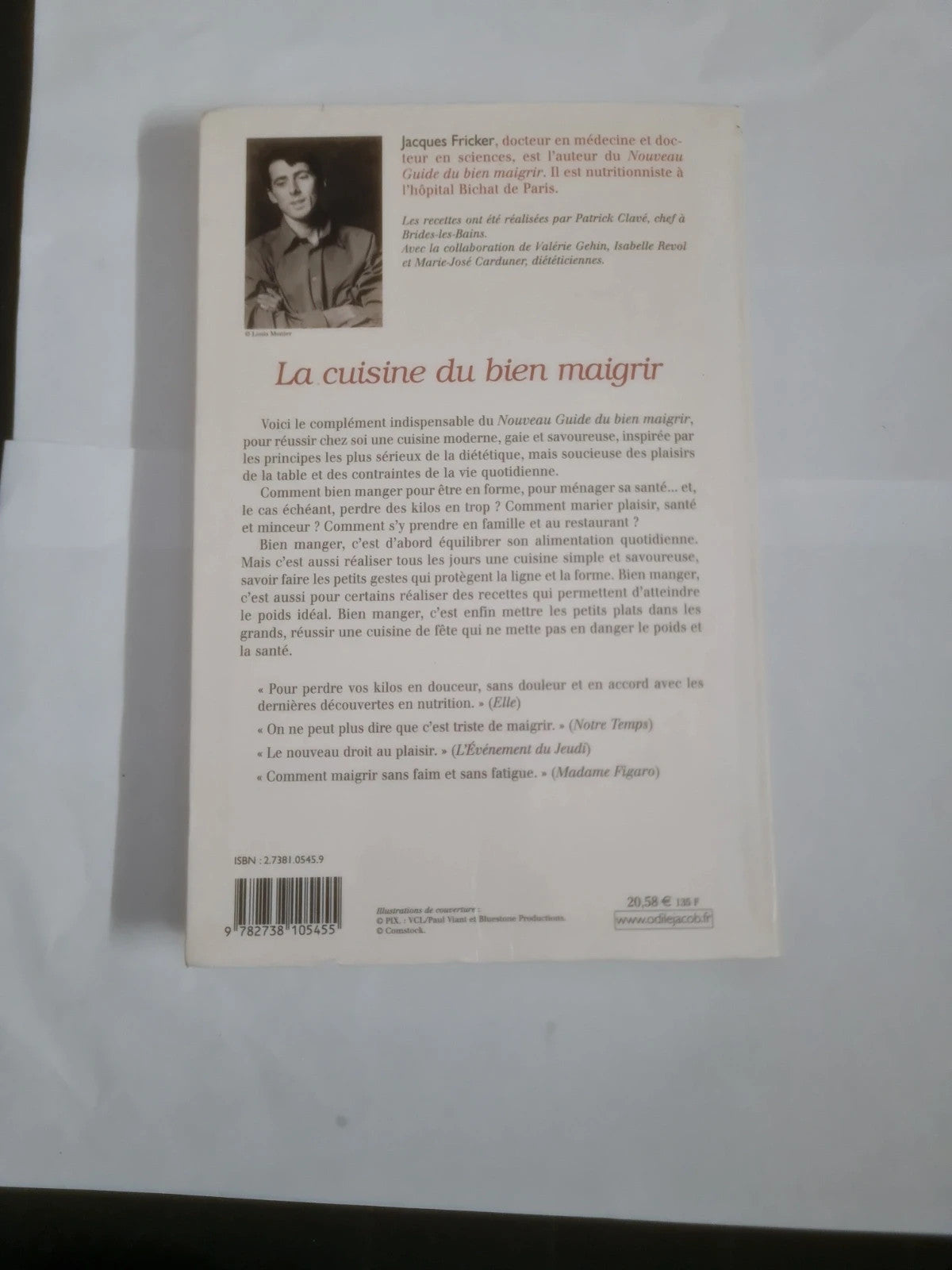 La cuisine du bien maigrir, Jacques Fricker