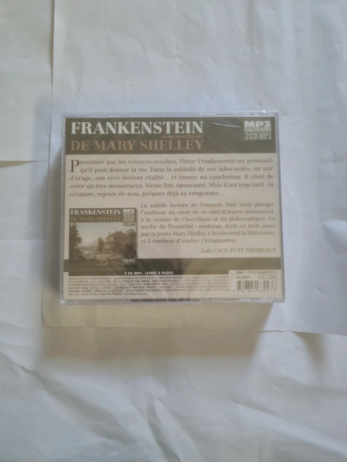 Frankenstein lu par François Hatt de Mary Shelley