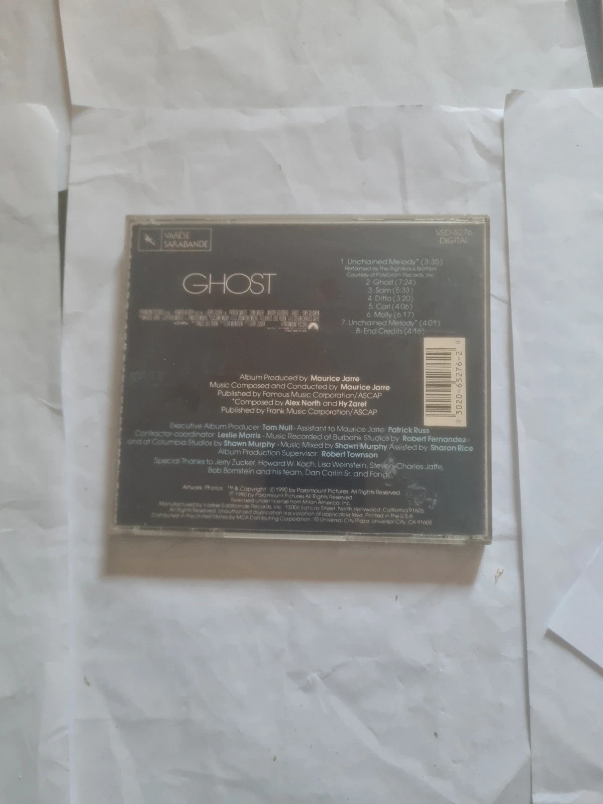 Maurice Jarre – Ghost , Original Motion Picture Soundtrack