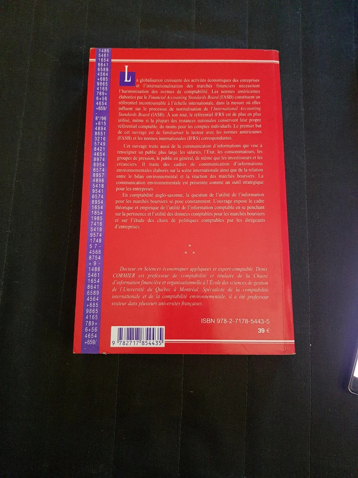 Comptabilité Anglo-saxonne et internationale , Denis Cormier