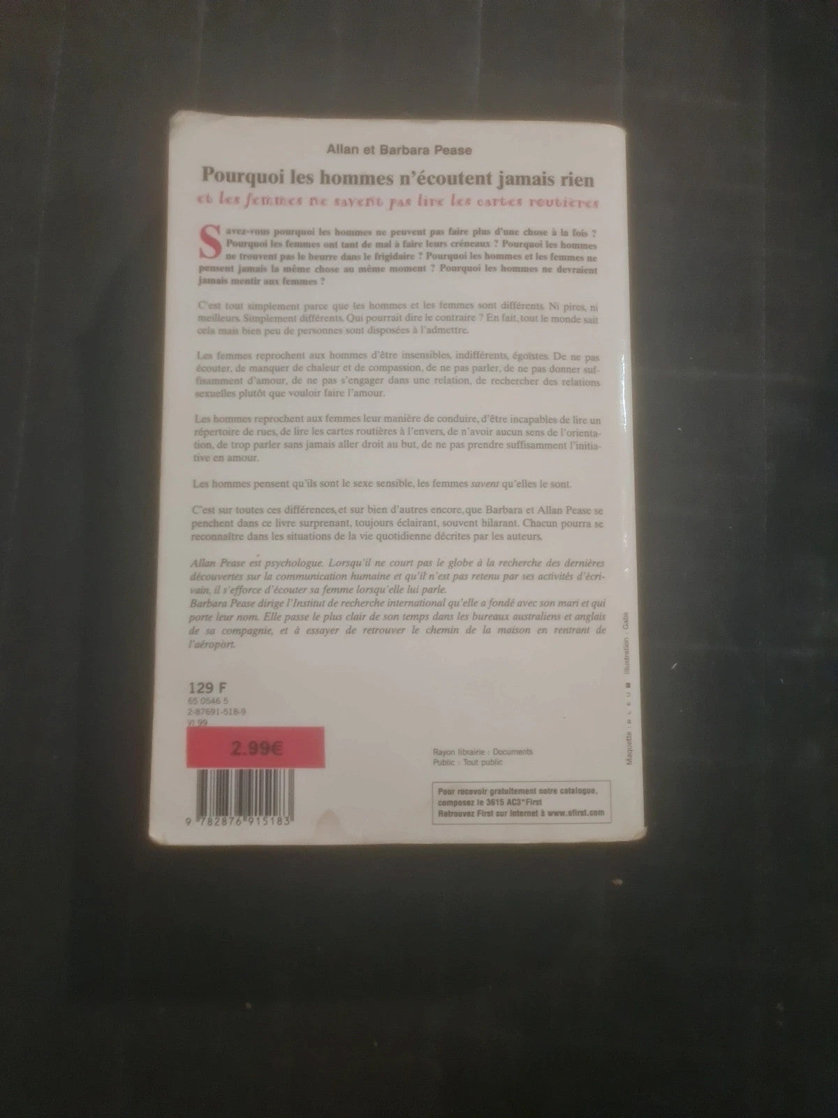 Pourquoi les hommes n'écoutent jamais rien et les femmes ne savent pas lire les cartes routières