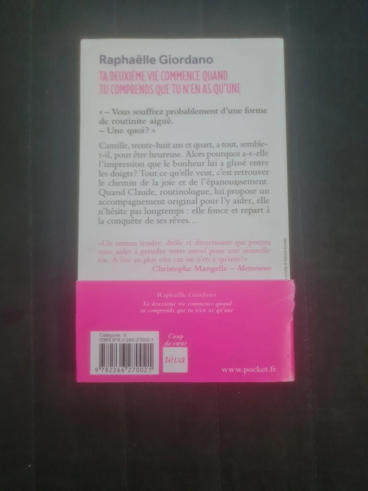 Ta deuxième vie commence quand tu comprendra que tu n'en as qu'une,  Raphaël Giordano