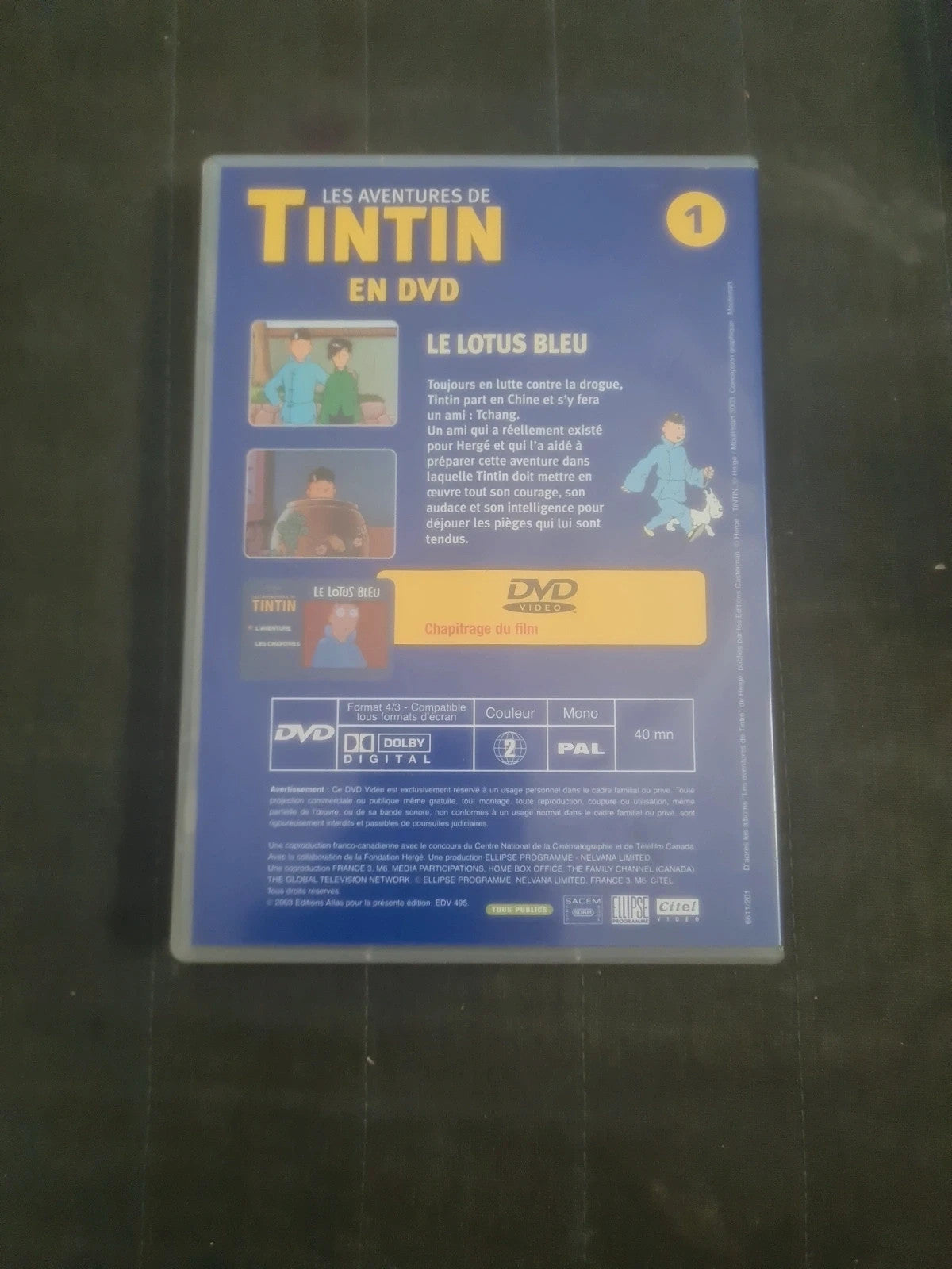 Dvd Les aventures de Tintin 1 le lotus bleu