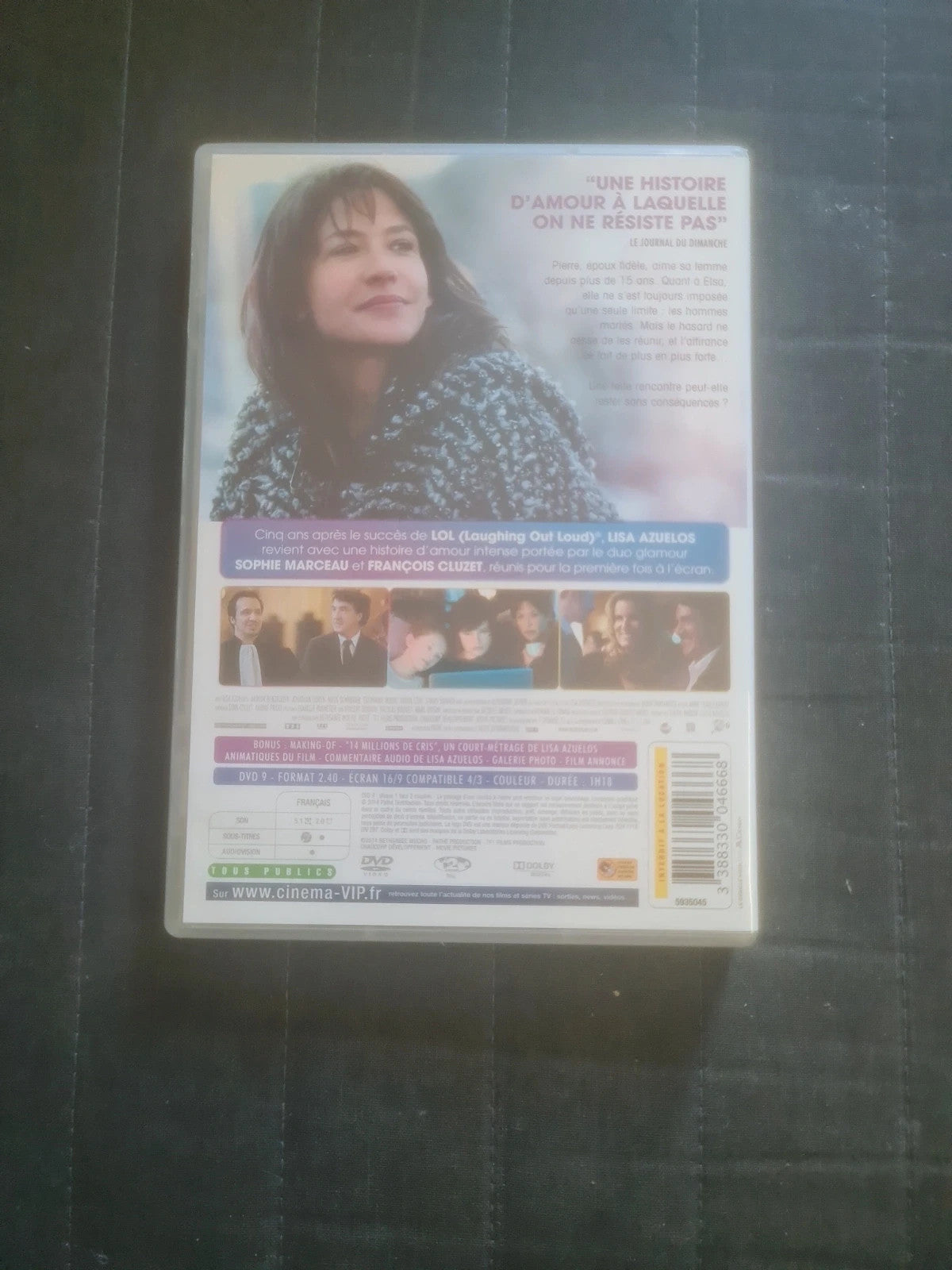 Dvd une rencontre,  Sophie Marceau , François Cluzet,  Lisa Azuelos