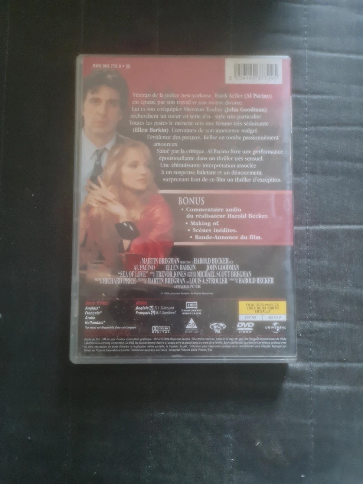 Dvd mélodie pour un meurtre , sea of Love,  Al Pacino