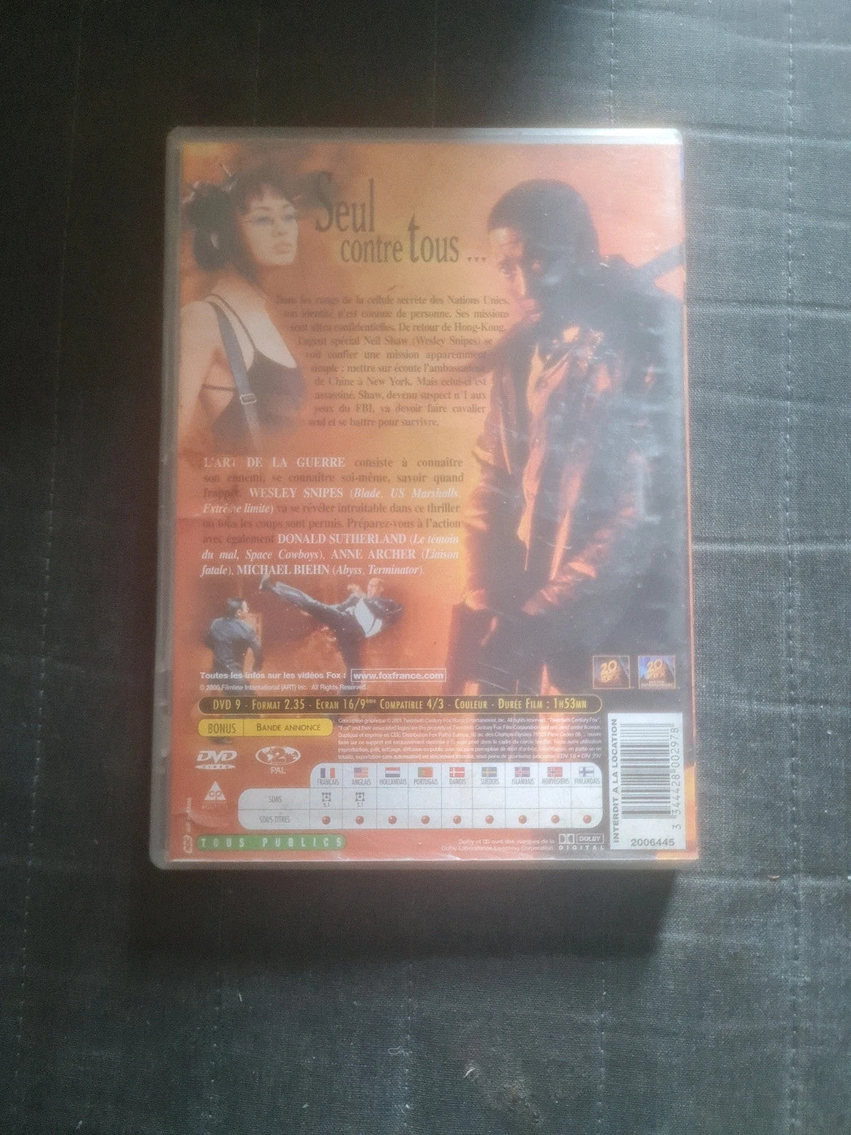 Dvd l'art de la guerre, Wesley Snipes