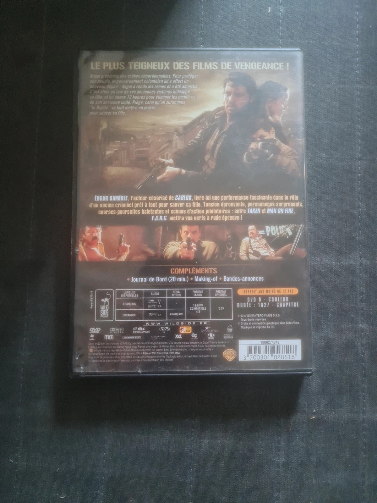 Dvd F.a.r.c , l'instrument de la vengeance, Edgar Ramirez