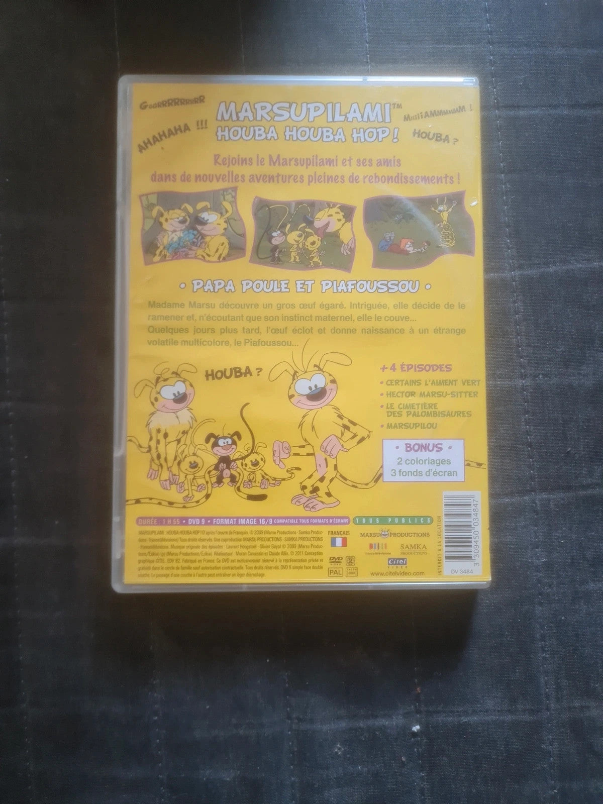 Dvd Marsupilami,  papa poule et Piafoussou