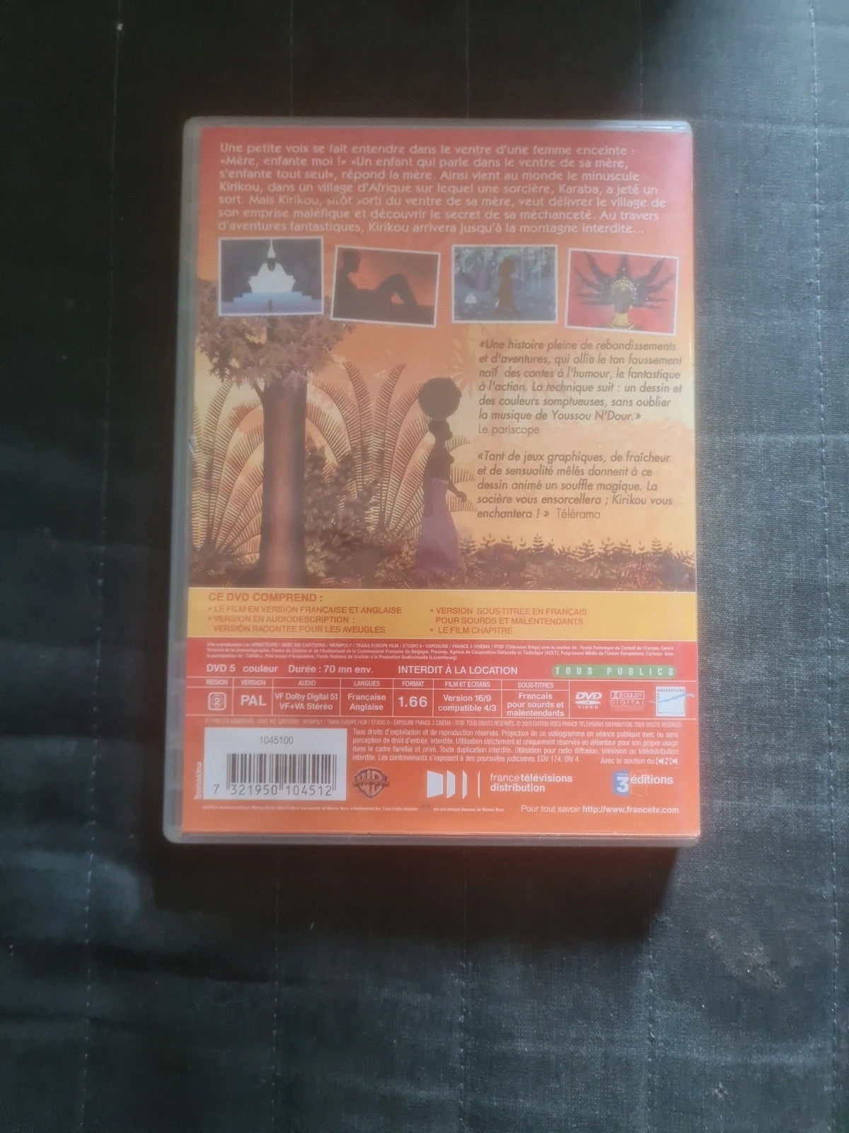 Dvd Kirikou et la sorcière , Michel Ocelot