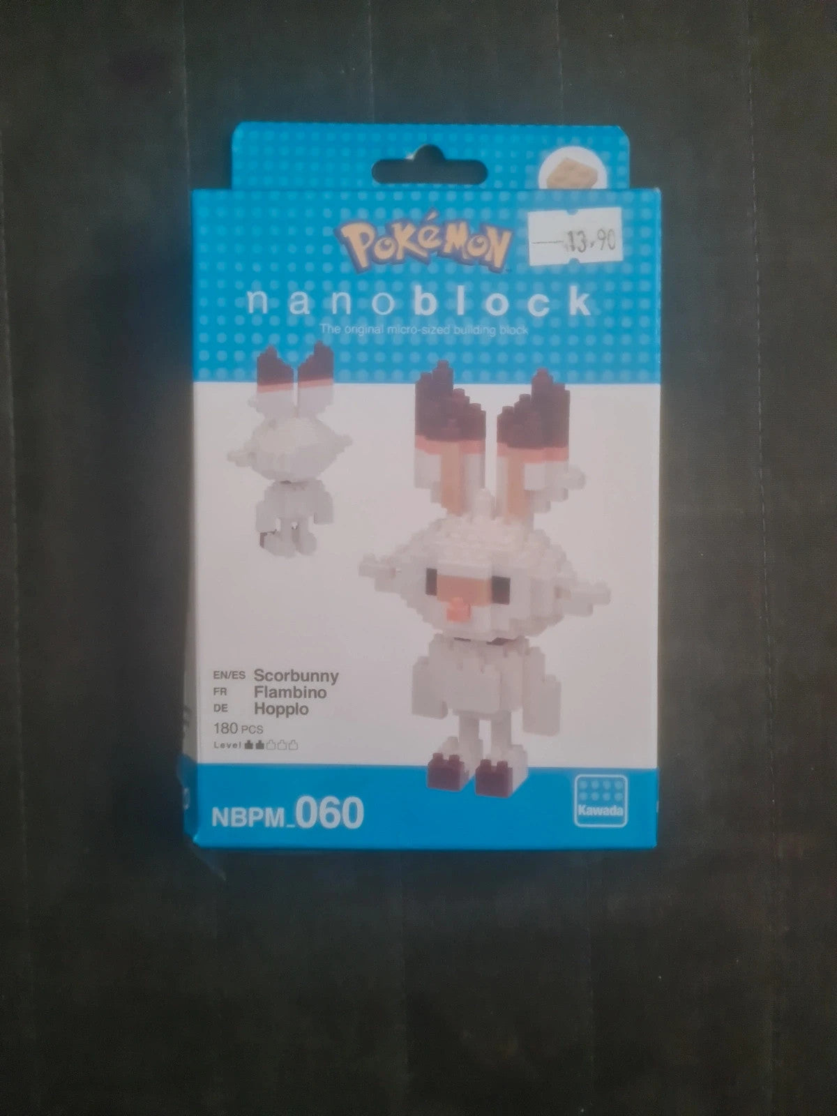 Nano Block Pokemon 180 pcs lvl 2 Flambino / Scorbunny / Hopplo