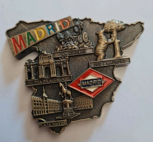 magnets métal Madrid 3D