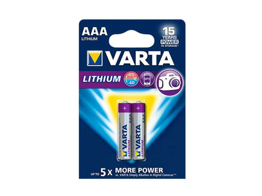 Batterie Varta Lithium Micro AAA LR03 blister (paquet de 2)