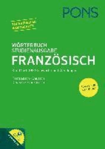 Pons Wörterbuch Studienausgabe Französisch - Französisch-Deutsch/Deutsch-Französisch - Mit Online-Wörterbuch - Pons - Asbepstore.com
